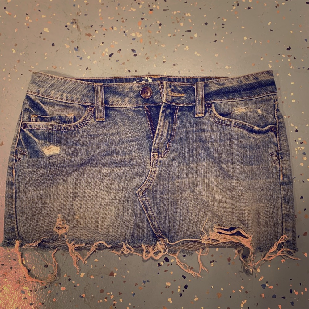 Buckle Jean Mini skirt